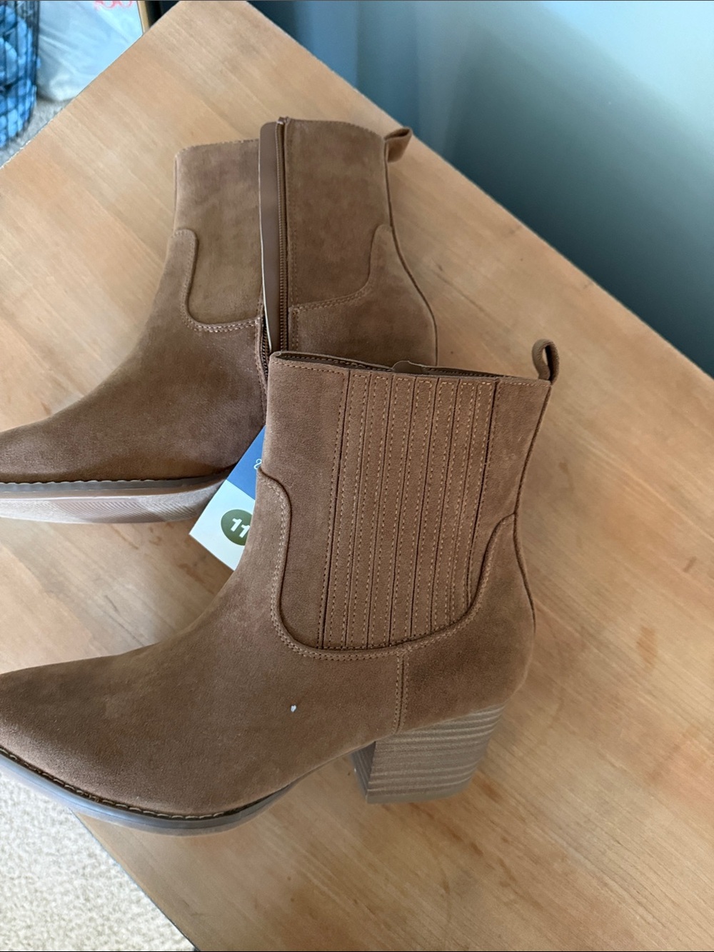Universal Thread Tan (11) Suede Ankle Boots - Picture 4 of 5